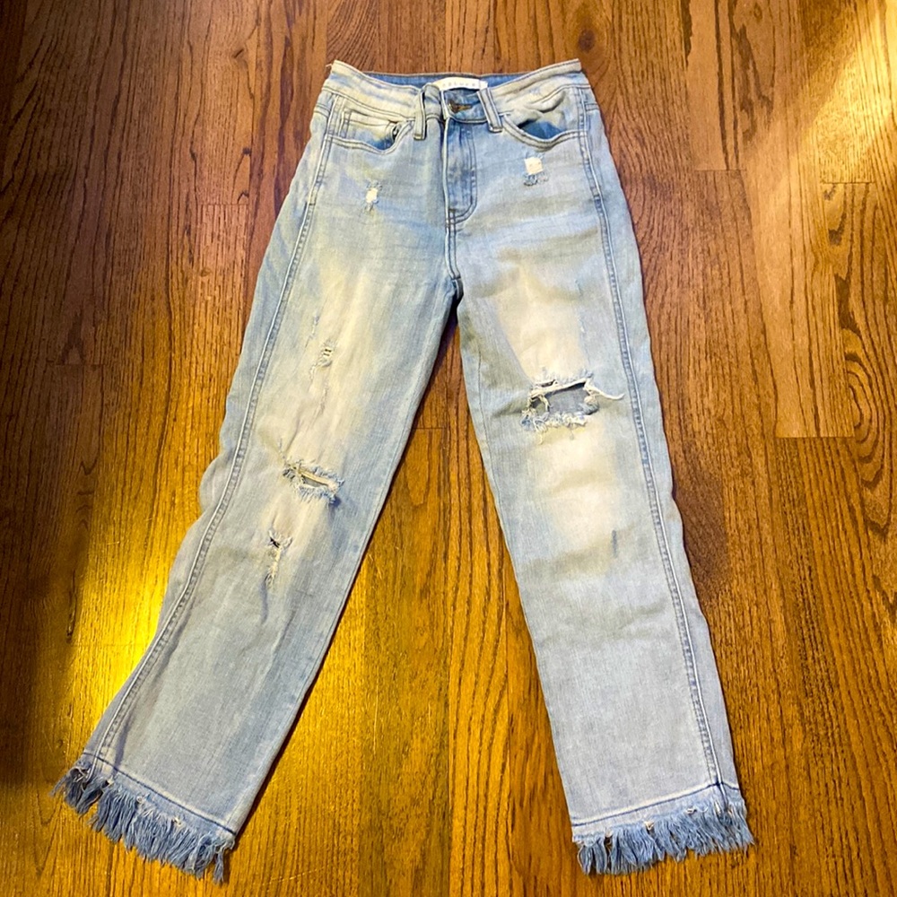 Light wash ripped jeans